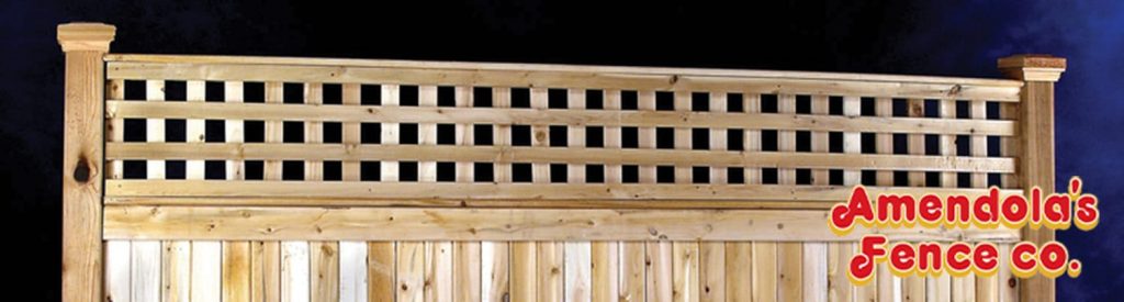 Square Lattice Custom Wood Fence Toppers