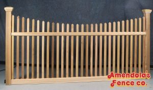 SCALLOPED ILLINOIS Style Wood Picket & Spindle Fences